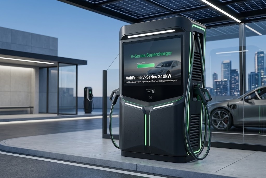 Premium EV Charger Terminal Full Body